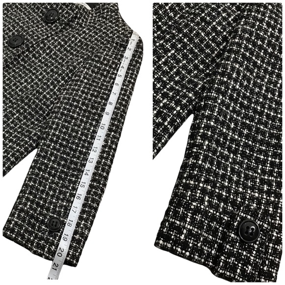 TAHARI - Tweed Blazer + Dress Pant Fully Lined, 8P, Black & White - Picture 13 of 16